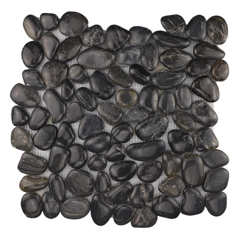 High-Polished Pebble Mosaic (Black)